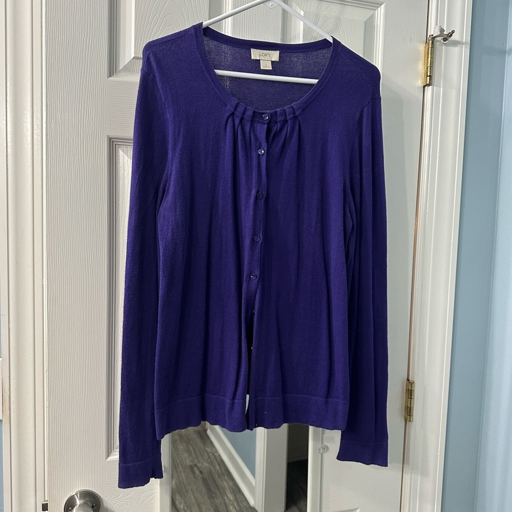 LOFT Purple Cardigan